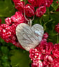 Silver Heart-handcrafted pendant-nature inspired branch texture-Silver Birch - Image 1