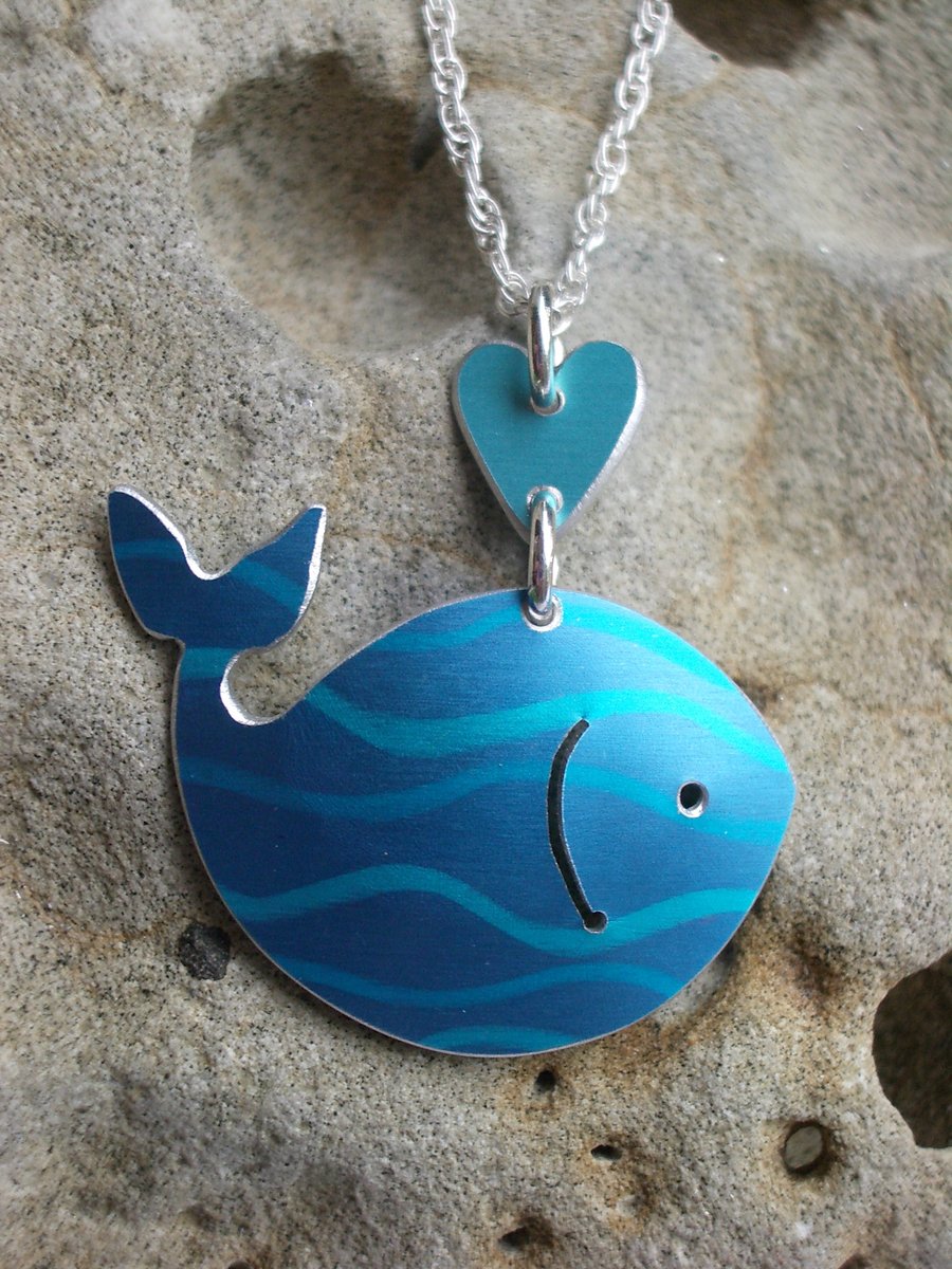 Blue whale necklace