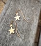 14K Gold Fill Star Drop Earrings  - Image 2