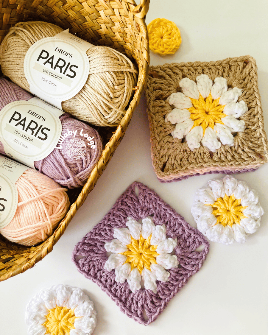 PDF Pattern for Crochet Daisy Granny Square
