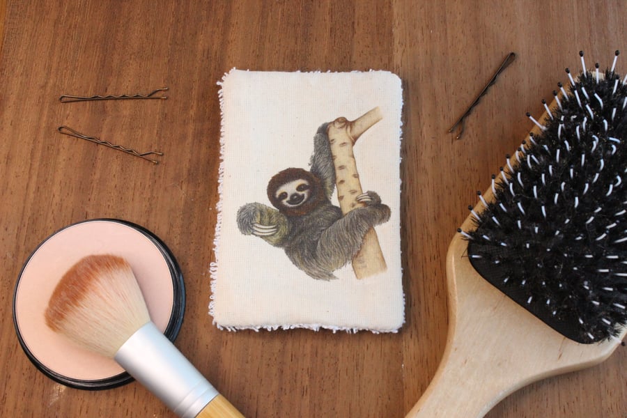 Sloth Washable & Reusable Eco Fabric Animal Face Wipe Gift Set