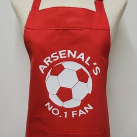 Arsenal - No.1 fan. Medium cotton apron with pocket 