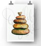 Watercolour Signed Art Print - Balanced Love Heart - Image 2