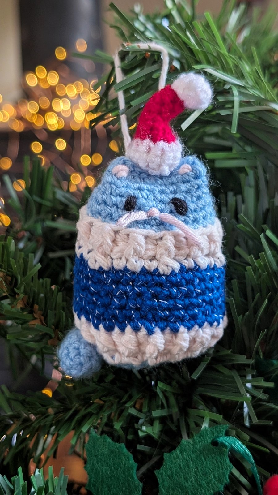 Cat Christmas Tree Decoration, Cat Christmas Gift, Cat Hanging Decoration