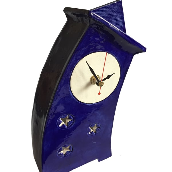 Tabletop Clock, Mantel Clock, Shelf Clock, Wonky Clock