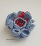 Hand crochet brooch Coral reef jewelry Textile jewelry Crochet art  Unique gift - Image 3