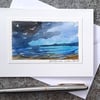 Blank Card. Handpainted Watercolour Art. OOAK