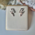 Animal Print - Lightning Bolt Polymer Clay earrings 