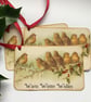 GIFT TAGS ( set of 3) ' Robins '.  Winter . Christmas . Vintage-style.