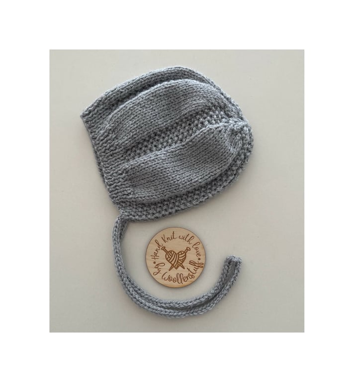 Made To Order Handknitted Spring Duo Baby Bonnet 7 sizes. Any colour.