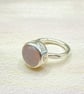 Rose Quartz Sterling Silver Ring Handmade  - Image 4