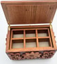 Hand-Carved Hardwood Jewellery Box - Image 4