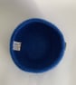 SALE...FELTED 'FUSSPOT' BOWL, desk tidy .Cobalt (with Liberty fabric button). - Image 3