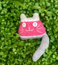 Pink knitted kitten  - Cat lover gift - Friendship token - Baby girl gift - Image 2