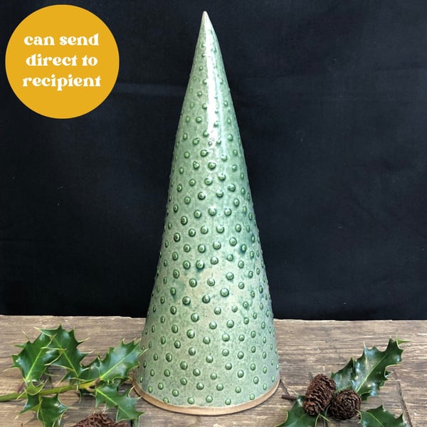 Vintage green dotty tree