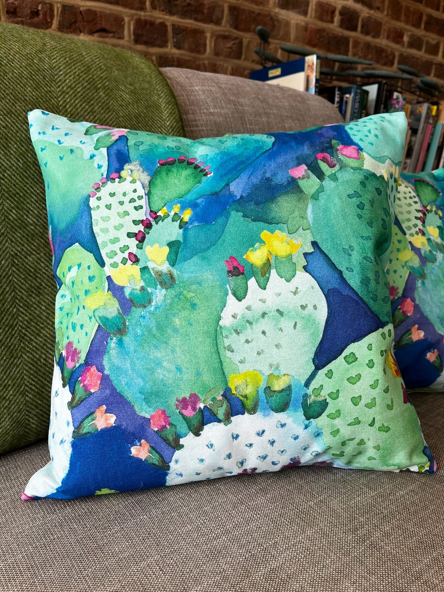 Cactus cushion cover bright colourful home