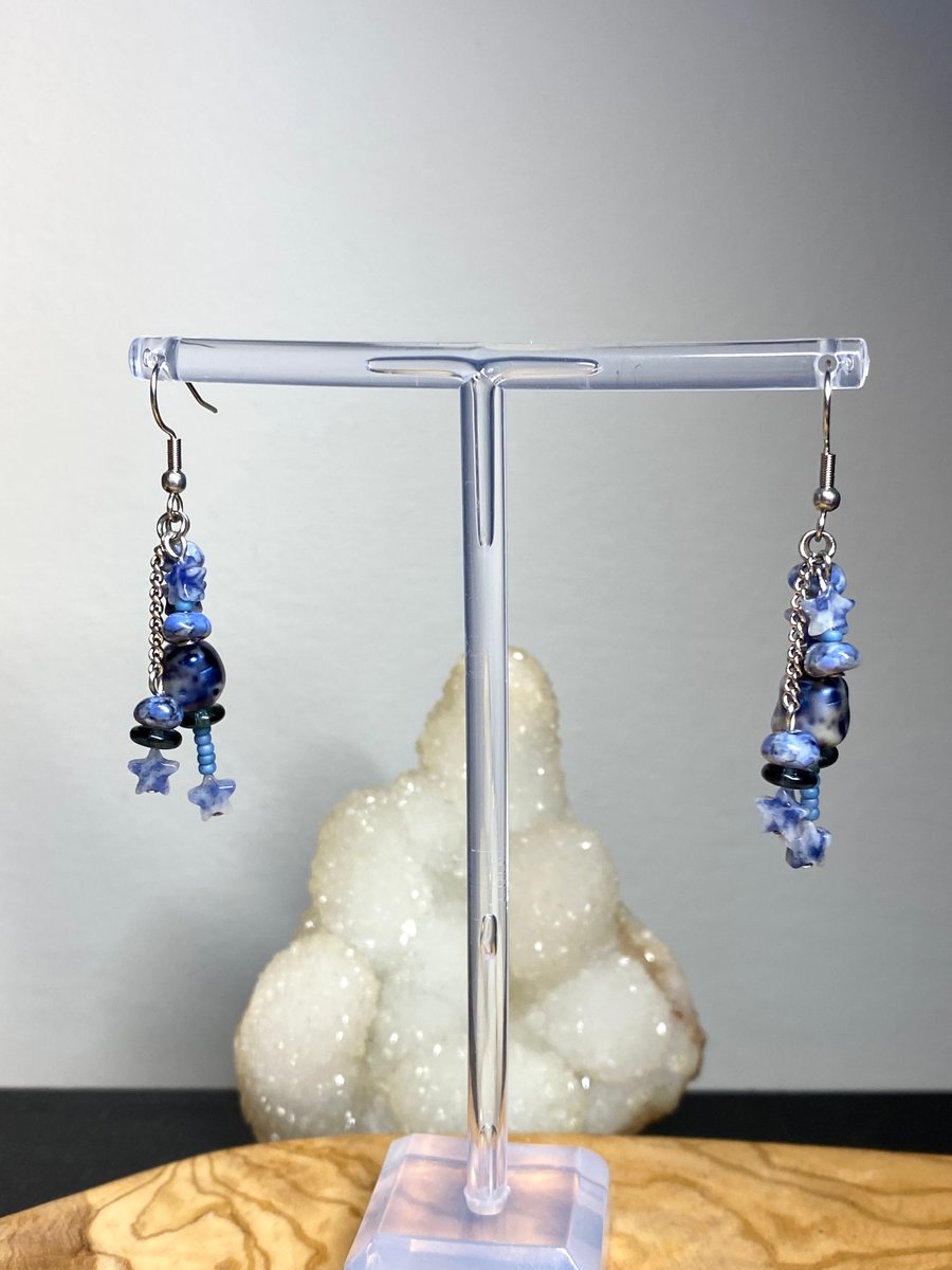 Arna - Sodalite Star Earrings 