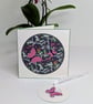 Handmade card with wooden butterfly  embellishments and matching gift tag  - Image 10