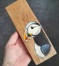 Hand Painted Reclaimed Whisky Barrel Stave - Puffin