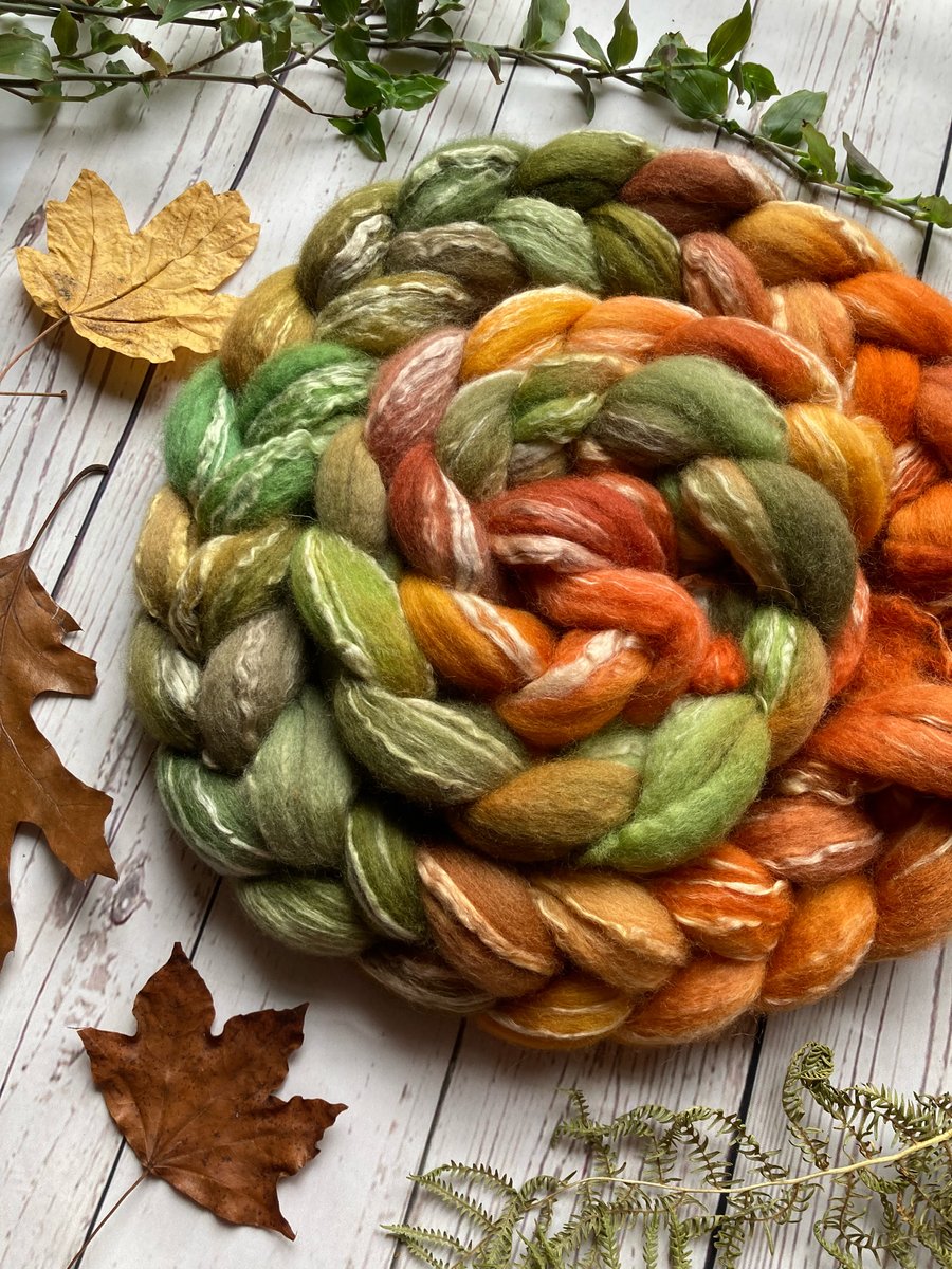 Spinning fibre BFL and seacell 100g Equinox 