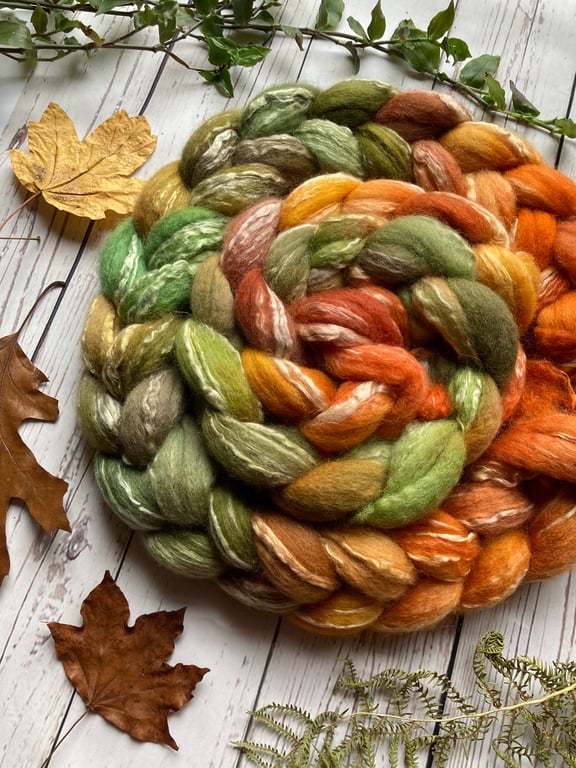 Spinning fibre BFL and seacell 100g Equinox 