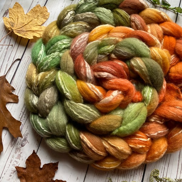 Spinning fibre BFL and seacell 100g Equinox 
