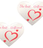 The Best Girlfriend Set Of Two Ceramic Heart Shaped Coasters - Image 2