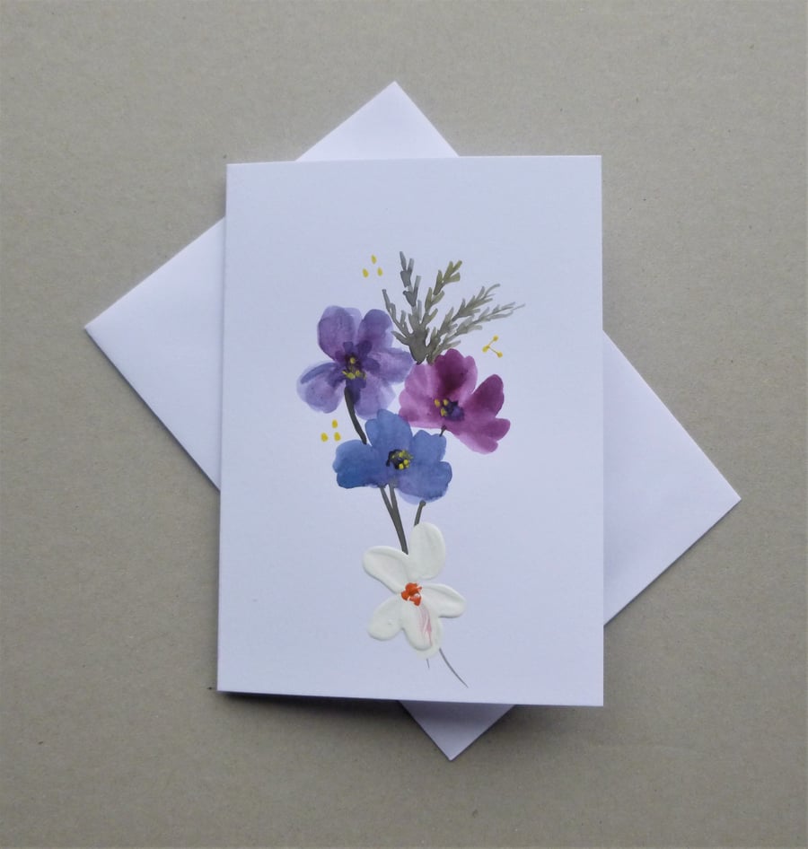 greetings card hand painted original art  ( ref F 475,J4 )