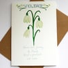 Snowdrop- British wild flower card