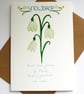 Snowdrop- British wild flower card - Image 1
