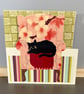 Greetings Card - Black Cat on Armchair