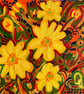 Happy yellow flower painting