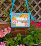 Fabric Crossbody Bag with patchwork panel  - Image 1