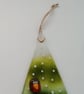 Xmas tree ornament, fused glass, Christmas tree decoration, gift for home.  - Image 4