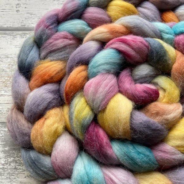 Merino Alpaca blend Spinning fibre 100g Tumblestone