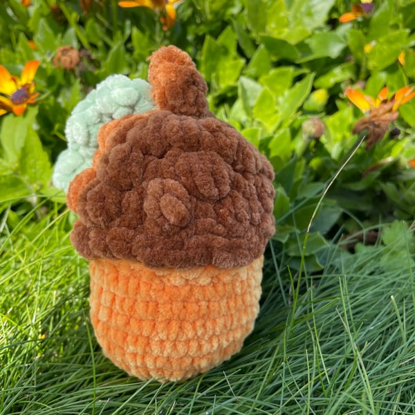 Brown & Orange Plushie Acorn