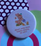 Weezer Vintage mash-up pin badge - what's with these homies dissin' my girl - Image 1