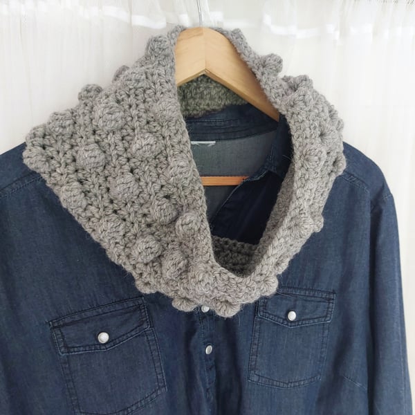 Perfectly Imperfect Crochet Chunky Cowl,Neck Warmer