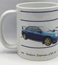 Subaru Impreza WRX Sti 2003 - 11oz Ceramic Mug - Plain or Design with Stripes - Image 6