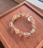 Green Phantom Quartz & Clear Quartz Bracelet