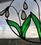 Snowdrop stained glass wreath handmade wall or window hanging decoration - Image 4