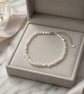 Lovely Irregular Pearl and Sterling Silver Bracelet