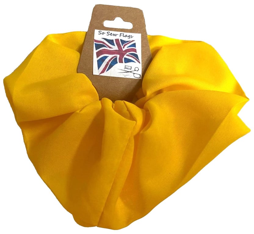 Plain Yellow Flag Hair Scrunchie Scrunchies Accessory Band Elastic
