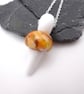 lampwork glass toadstool pendant necklace - Image 2