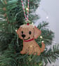 Embroidered hanging Labrador Christmas decorations, machine embroidery - Image 5