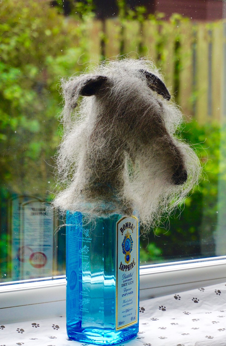 Lurcher Hound Bottle Topper Felted