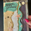 'Sending You Sunshine ' beach-themed handmade greetings card