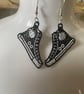 Handmade Free Standing Lace Earrings Hightop trainers  - Image 1