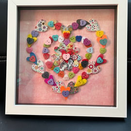 Button Art Hearts