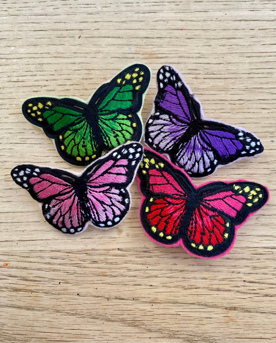 Set of 4 butterfly barrette hair clips